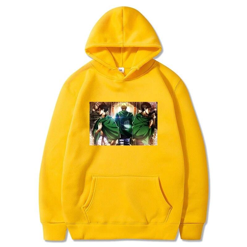 Módní Anime Unisex Mikina Útok na Titan Unisexga Mikina Levi Kreslená mikina s kapucí Grafika Harajuku Ženy Unisex Pulovry s kapucí