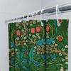 Unique Artistic Shower Curtain Waterproof Decorative for Bathroom Fabric Customized Size Floral Design Green Blue Yellow Orange