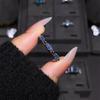 New In Charms Simple Style Deep Blue Small Row Diamond Fine Ring Exquisite and High Grade Sparkling Rings Party S