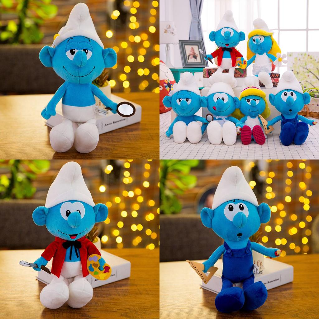 Schlümpfe Plüschtier Puppe Kissen Weich und Kuschelig Geburtstagsgeschenk für Kinder