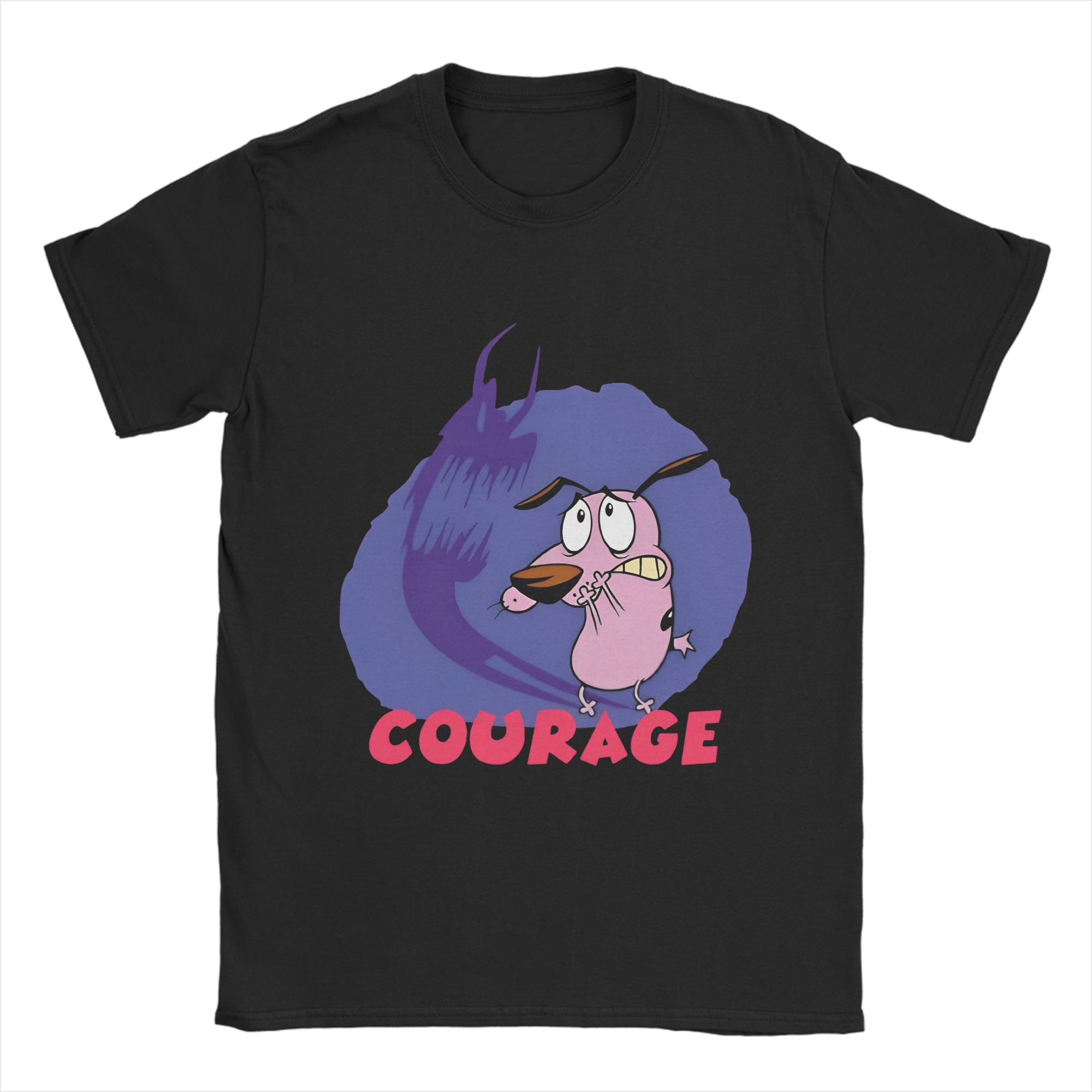 

Men s T-Shirts Courage Dog Awesome Pure Cotton Tees Short Sleeve T Shirts O Neck Clothes Printing 5XL різнокольоровий