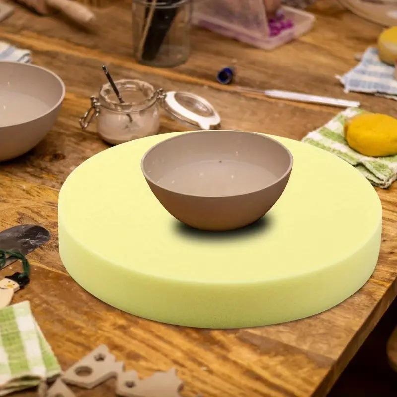 Large Round Pottery Sponge Cushion For Clay Crafts Molding Painting Ceramic Tool For Artists Beginners Craft Sponges