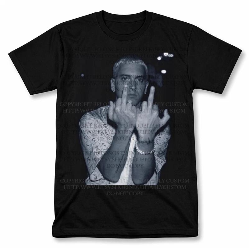 Eminem Middle Fingers Graphic T shirt Vintage Rap Fan Tee 2XL