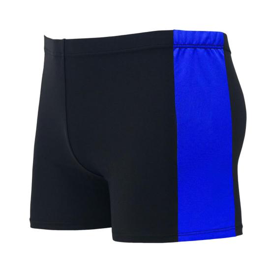 Yetişkin erkekler erkek mayoları orta katlı elastik bel Patchwork renkli su itici mayo çabuk kuruyan erkek mayoları yüzme şortu