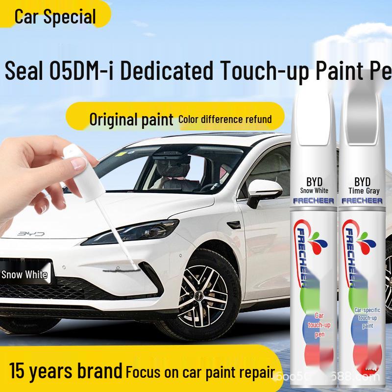 

BYD Seal 05dmi Snow Mountain White & Time Grey Touch-up Paint Pen for Car Repair Single Touch-up Pen + Sandpaper