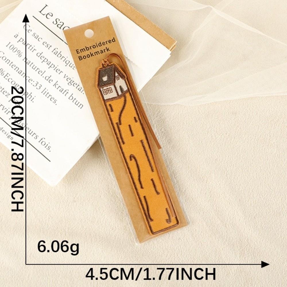 with Rope Embroidery Bookmarks Fabric DIY Decor Cloth Patches Cute Fabric Page Marker  Reading Gift