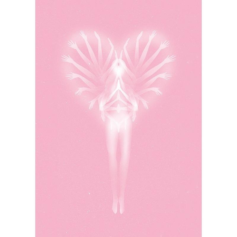 

Dopamine Dreamlike Pink Fluorescent Cartoon Pattern Adorns Hearts Poster Canvas Painting Wall Art Pictures Home Decor 21cm×30cm NoFrame