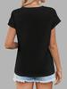 Women's Loose Basic Cap Sleeve T-Shirt Crew Neck Figure Friendly Summer Casual Top
