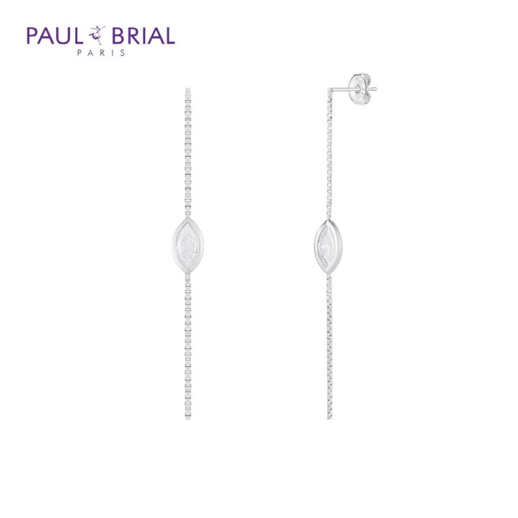 

PAULBRIAL [SILVER] PYSE0122 (WG) Marquise Box Earrings