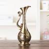 Textured Geometric Vintage Bronze Metal Vases For Living Room Table Centerpieces Display Flower Arrangements Container