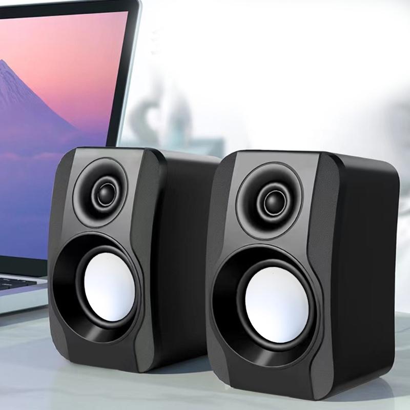 USB Wireds Speaker Stereo Subwoofer Sound Box 3.5mm Input USB Power Computer Speaker for Desktop PC
