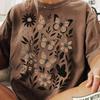 Butterfly Flowers Shirt, Cottagecore Graphic Tee, Floral Nature Lover Gift, Aesthetic Vintage Garden Insect Shirt, Boho Wildflower T-Shirt