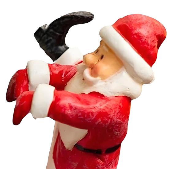 Miniaturní figurka Santa Clause, květináč, dekorace, soška Santa Clause, sněhulák, květináč, popínavá rostlina, vtipná vánoční ozdoba na květináč, venkovní zahrada, dvorní dekorace