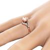 Jewelry Popular Rose Gold Geometric Zircon Ring, Jewelry