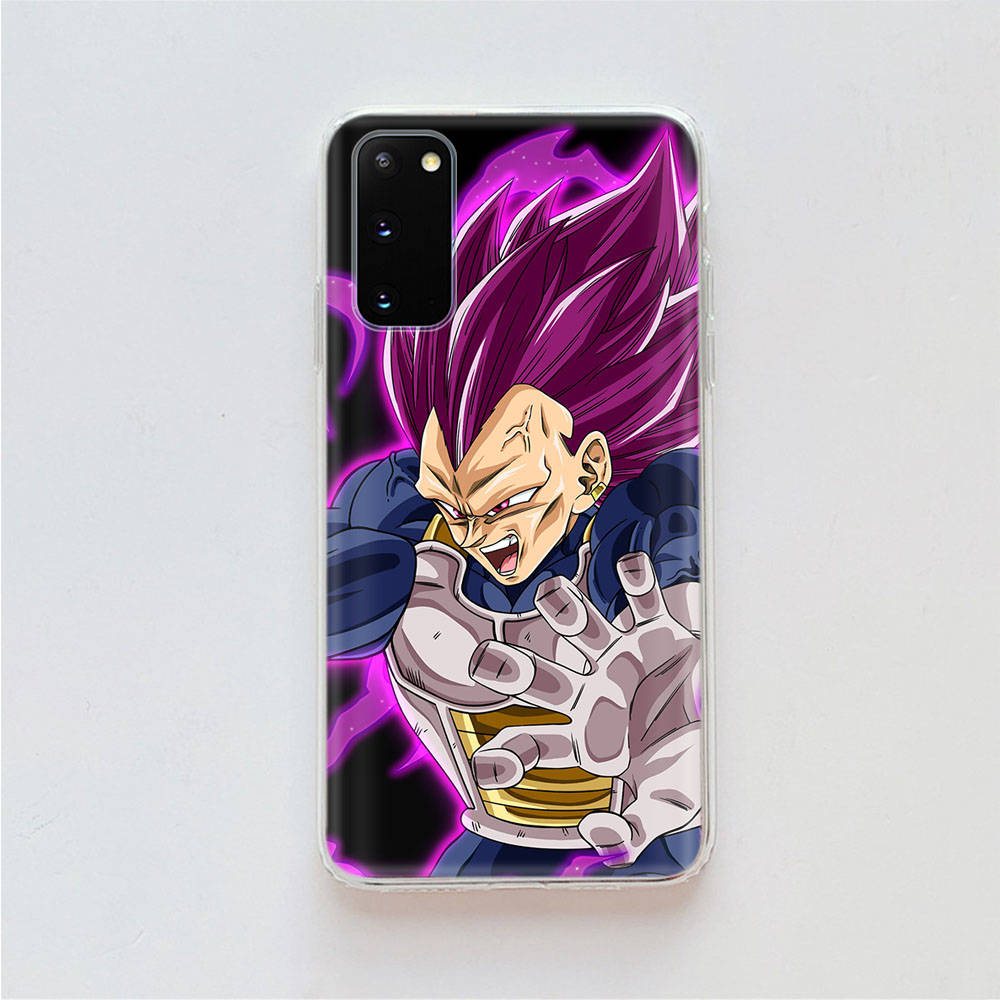AD67 Dragon Ball Vegeta Clear Case for Samsung A04 A14 A23 A34 A54 M23 M33 M52 M53 Realme 10 9 C30S C35 C55 VIVO Y02 Y21 Y33S Y51 X80 V25 Cover