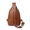 Soft Leather Backpack for Women Multi-functional Convertible BackpackChest Bag Retro Casual Single Shoulder Bag for Daily Life  and Weekend Outings