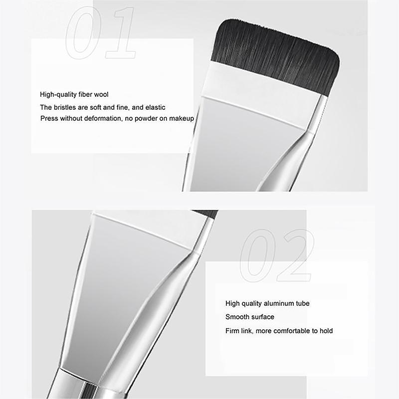 Ultradünner Foundation-Pinsel, leichter Konturpinsel für das Gesicht, flacher Konturpinsel, zum Verblenden von Foundation-Creme, Make-up-Pinsel, Schönheit
