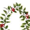 Garland Christmas Decorations Faux Red Berries Wreath With Red Berries Christmas Vines Decoration For Fireplace Living Room