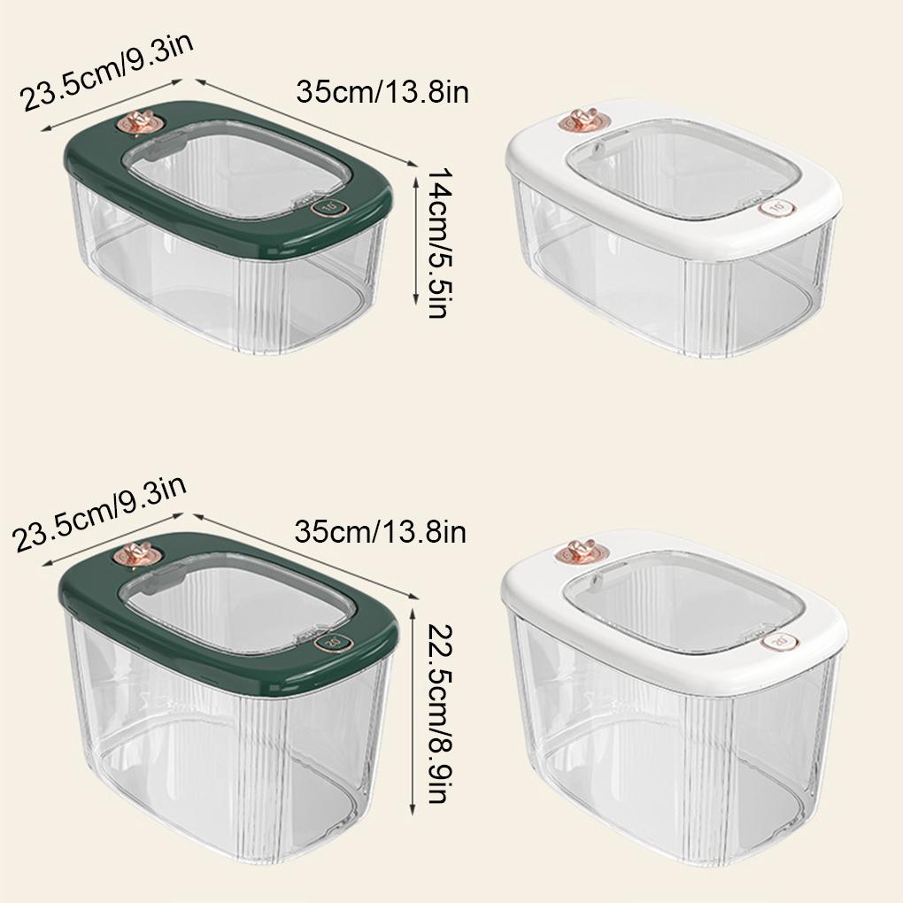 Cafe Moisture-proof Rice Bucket Transparent Visible Easy To Store Timed Fresh Rice Bucket Household
