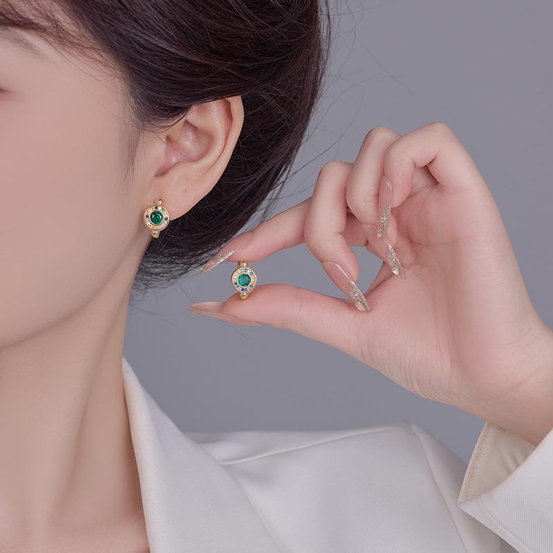 Vintage Micro Set Diamond Ear Cuff Light Luxury Exquisite Versatile Earrings