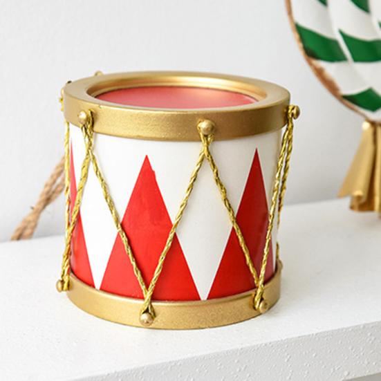 Metal Christmas Ornament Iron Gift Box/Candy/Drum Hanging Decorations for Christmas Tree Holiday Party Decor