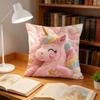 1 Stück Süße Einhorn Rosa Kissenbezug Beidseitig Waschmaschinenfest Kissenhülle Für Wohnzimmer Sofa Schlafzimmer Dekor