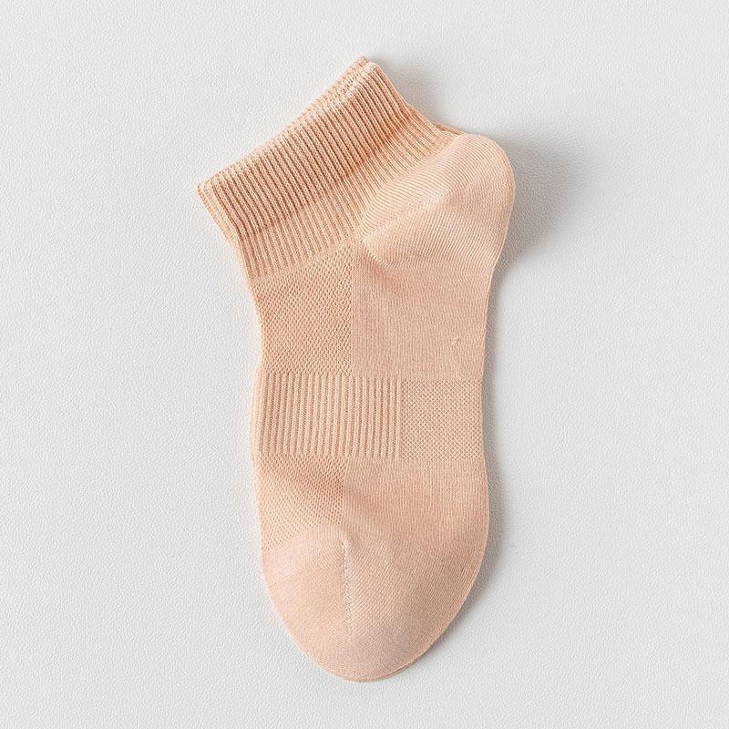 Women's Summer Thin Sweat Absorbing Breathable Mesh Breathable Deodorant Short Cotton Socks