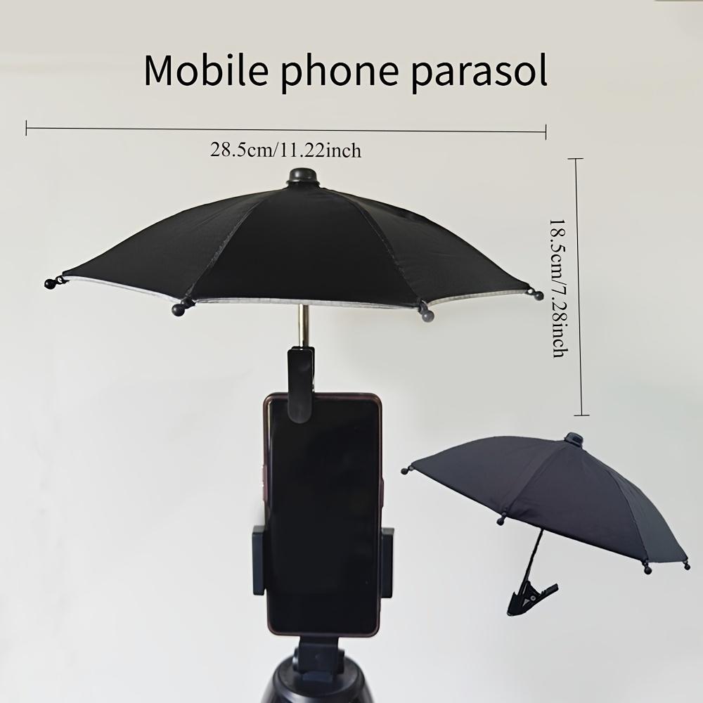 Mobile Phone Holder Sunscreen Umbrella Clip Outdoor Mobile Phone Fixed Umbrella Rain Parasol Mobile Phone Anti-Reflective