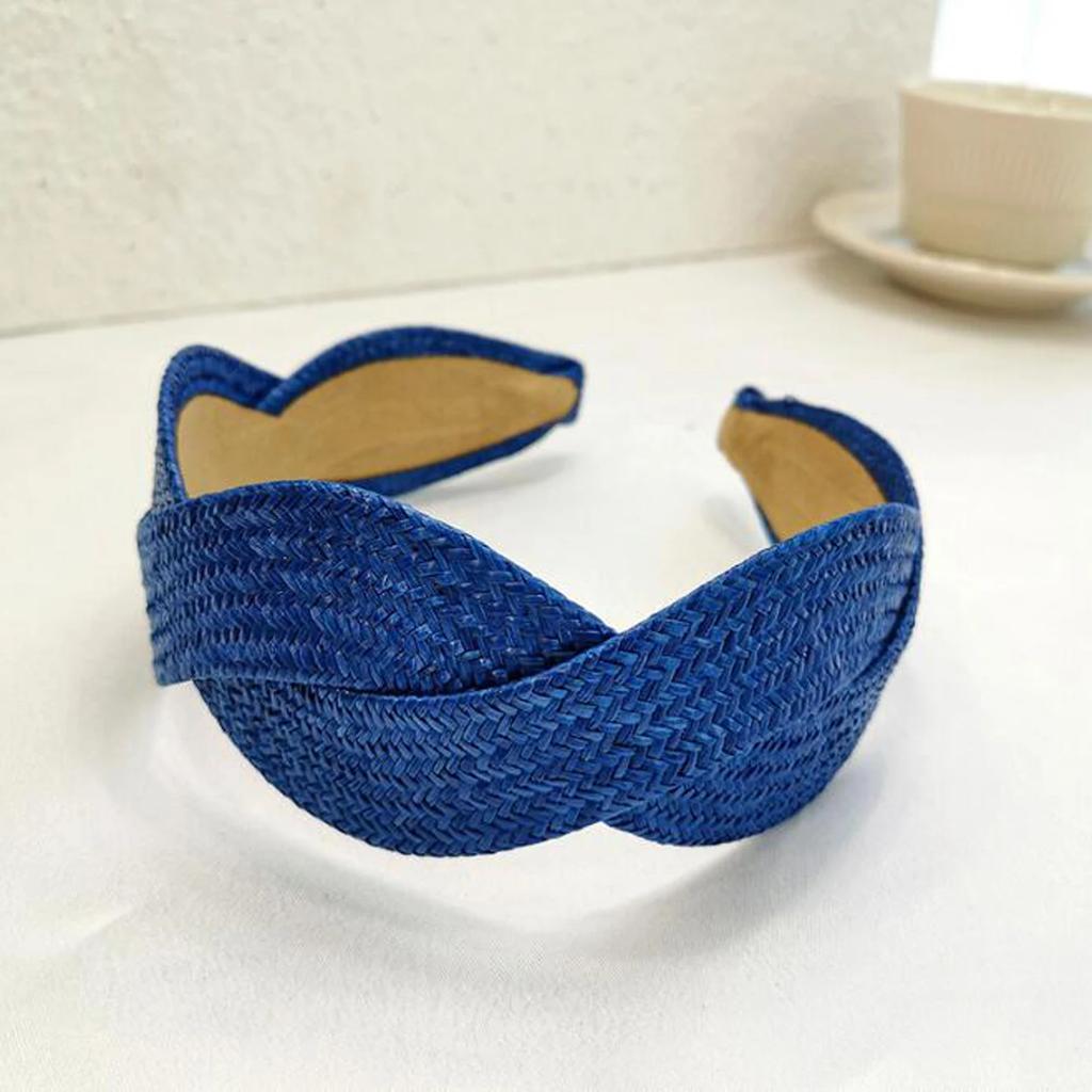 New Fashion Headband For Women Solid Color Turban Summer Handmade Braided Headwear Hair Accessories