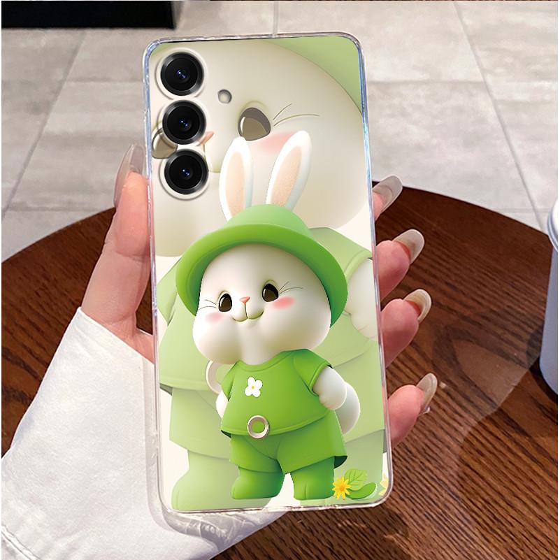 For Samsung S25 FE Case Cover Luxury Cute Rabbit Clear Soft TPU Coque Bumper For Samsung Galaxy S25FE S24 FE S25 FE Protect Case