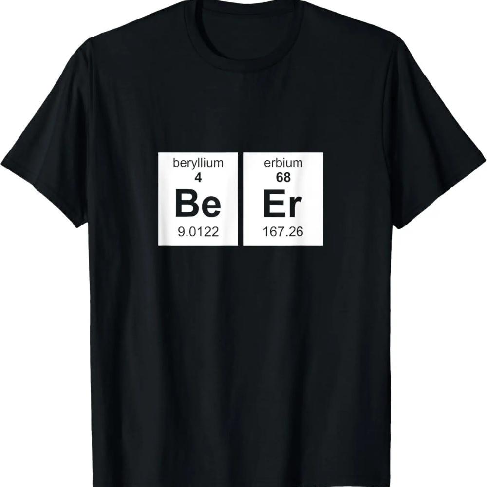 

Beryllium Erbium Beer T-Shirt Funny Tee XXXL чёрный