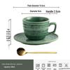 ZISIZ Kiln Glazed Coffee Cup and Saucer Set