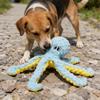 Plush Octopus Dog Toy Squeaky Crinkle Paper Chew Toy Interactive Soft Stuffed Puppy Teething Toy for Tug-of-War Small Medium Large Dogs