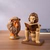 Lion Ornament Resin Animal Craft for Home Decor Living Room Desktop Bookcase Shelf Decorations Creative Gift Idea