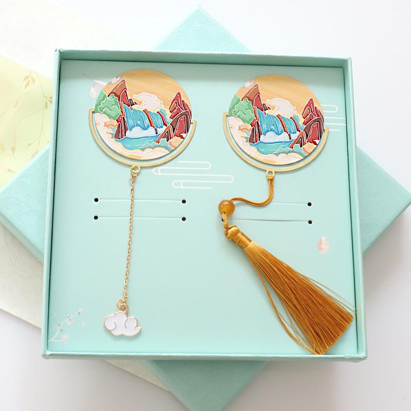 Guizhou Huangguoshu Waterfall Souvenir Bookmark - Jiaxiu Tower Engraved Metal Customization