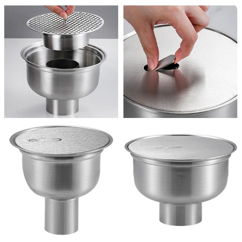 Corrosion Resistant Circular Floor Drain Stainless Steels High Flows Drainage Floor Strainer for DN50/DN75 Drainage System