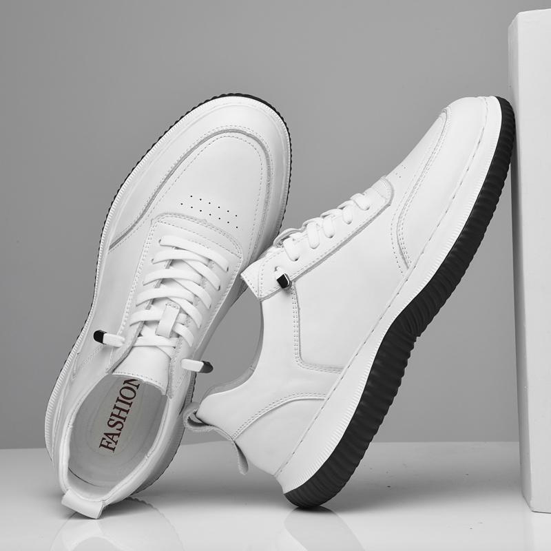 Fashion Genuine Leather Men's Sneakers Comfy Non-Slip Casual Shoes Lace Up Vulcanize Shoes High Quality Tenis Masculino Male Trainers