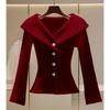Elegant French-Style Slimming Knit Cardigan - Stylish & Versatile Long-Sleeve Sweater for Autumn/Winter 2024
