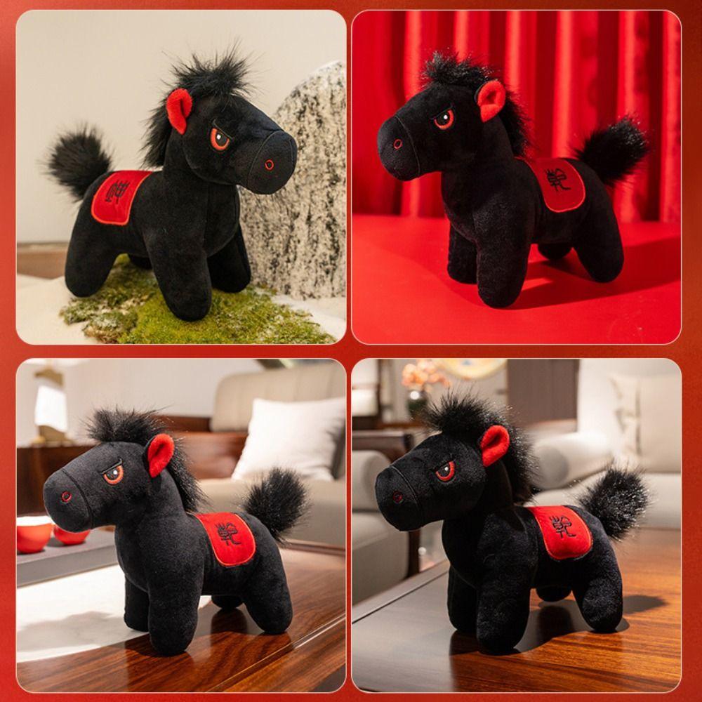 Cute Stuffed Animal Doll Mascot Dolls Zodiac Pony Figurine Cartoon Steed Doll  Year of Horse