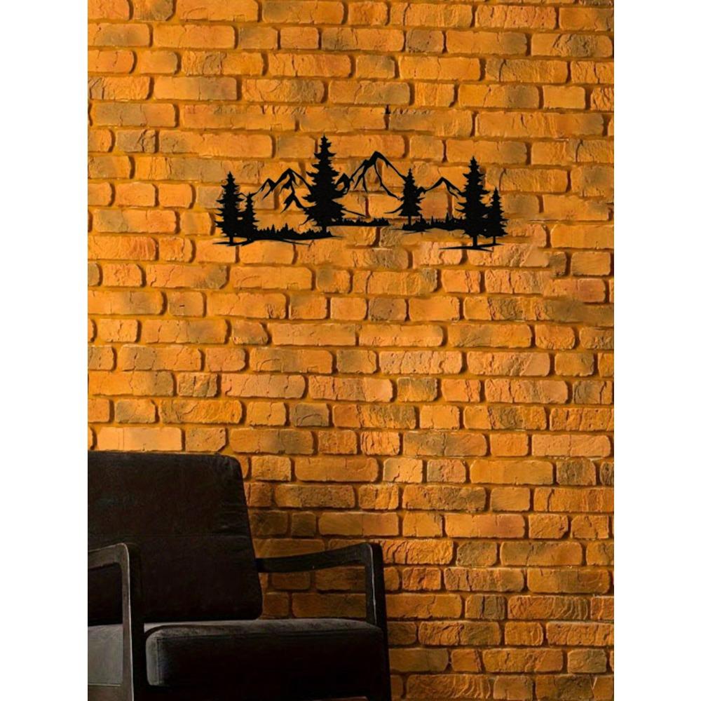 Rustic Metal Wall Art Forest Mountain Landscape Home Decor