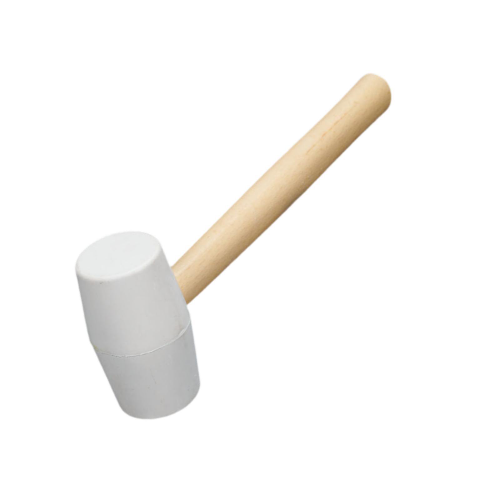 Rubber Mallet Hammer with Wood Handle Comfortable Rubber Hammer for Tile Setting Home Decoration Tent Stakes Flooring Building