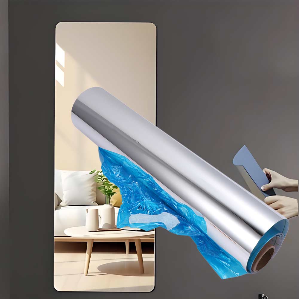 Acrylic Wall Stickers Mirror Shatterproof Floor Mirror Stickers Self-Adhesive Mirror  Living Room