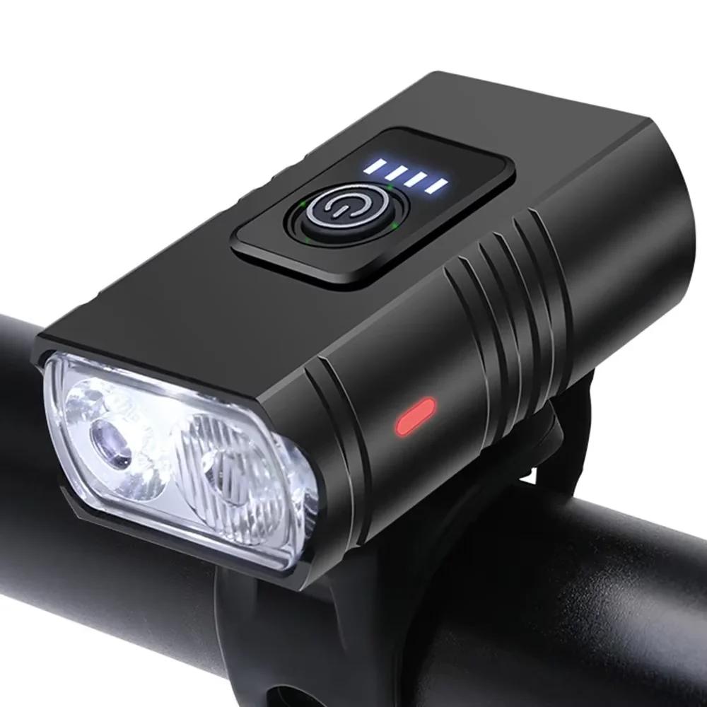 T6 LED Bike Light USB Rechargeable Bicycle Lights Front 6 Modes MTB Flashlight Bicycle Headlight for Cycling Bicycle Front Lamp