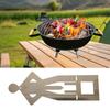 Stainless Steel Human Shape Sausage Grill Rack Skewer Holder for Outdoor Barbecue Cooking and Grilling Tools Accessories