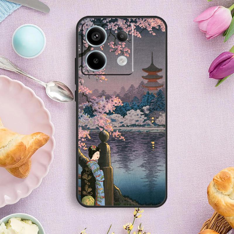 Ukiyo-e Japanese Art Case For Redmi Note 13 Pro Plus Note 12 9 10 11 Pro 9S 10S 11S 12S Redmi 12 10 C 13C Cover