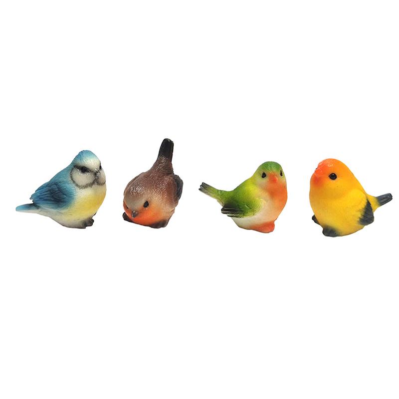 Simulation Wild Birds Animal Toys Cute Mini Parrot Model Figures Miniature Landscape Ornament Household Decoration Gifts