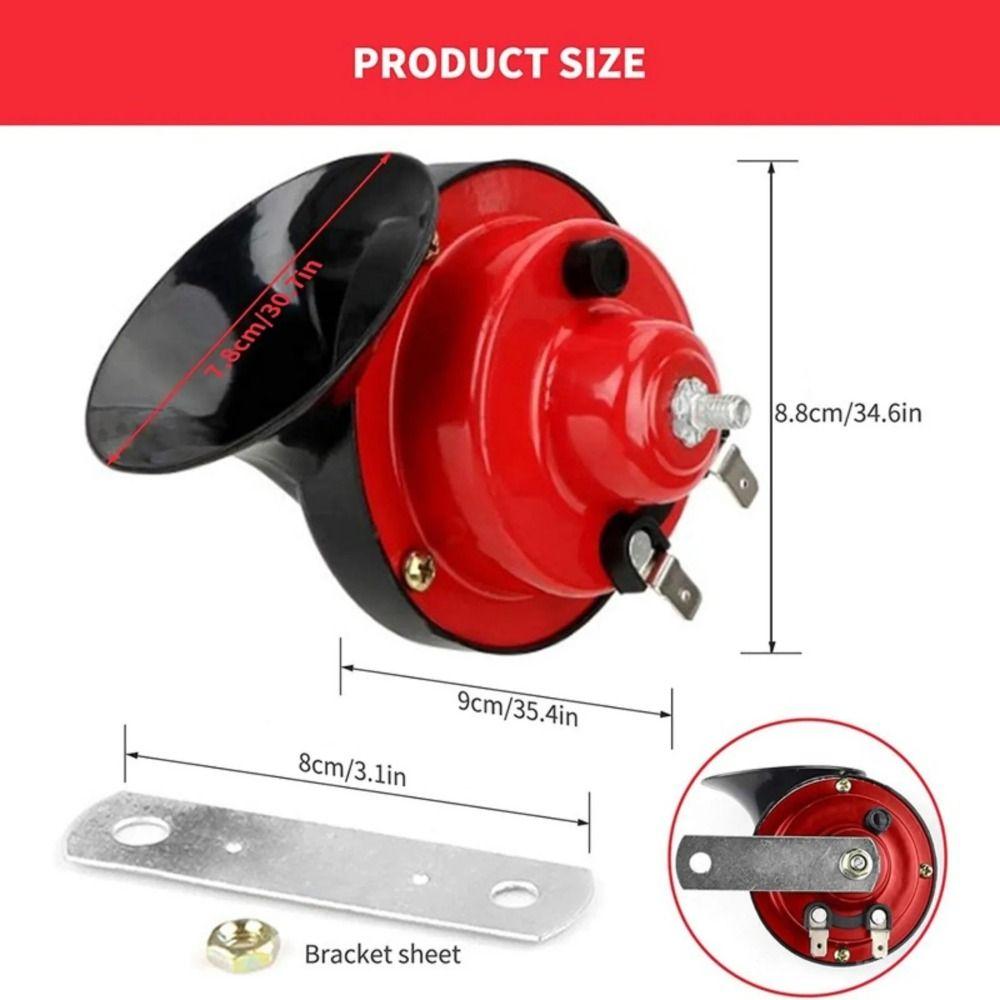 2Pcs 12V/24V Electric Snail Train Horn Waterproof Motorcycles Speaker Loud Car Horn  Universal