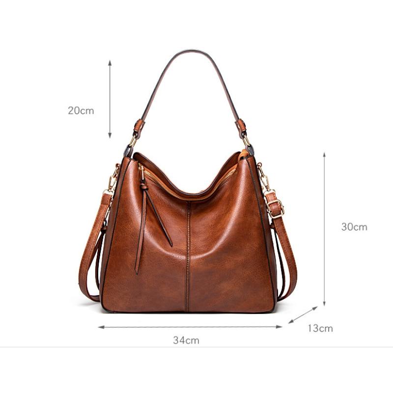Luxury Soft PU Leather Women's Tote Bags Casual Female Shoulder Bags Simple Large Capacity Crossbody Bags Ladies Handbags