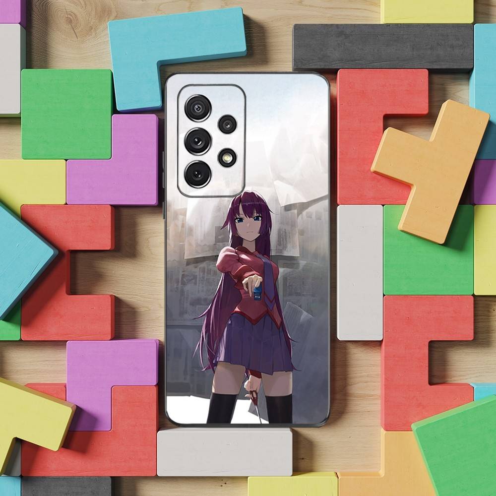 Comics M-Monogatari Series Phone Case For Samsung S25,S24,S23,S22,S21,S20,S10,Ultra,Plus,Lite,FE,Soft Silicone Black Cover