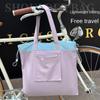 Lightweight Foldable Shopping Bag Reusable Drawstring  Handbag Travel Grocery Bag  Shopping
